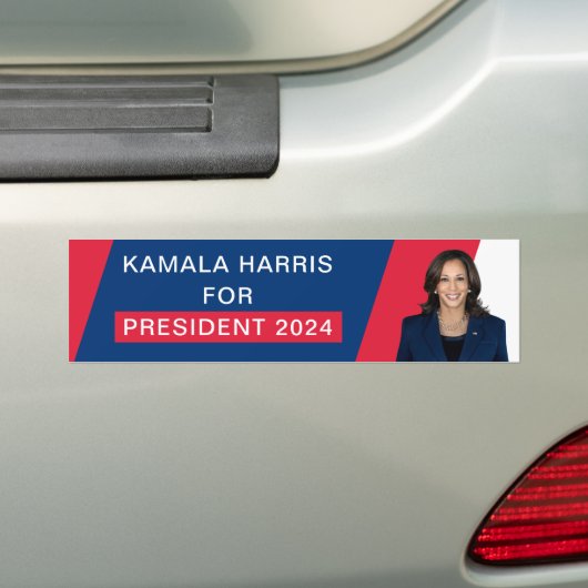 Kamala Harris voor President 2024 Bumpersticker (Op auto)
