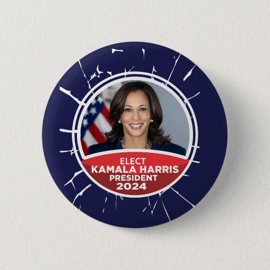 Kamala Harris voor President 2024 Button (Voorkant)