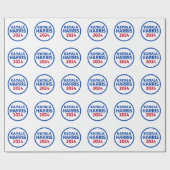 Kamala Harris voor President 2024 Cadeaupapier (Vlak)