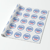 Kamala Harris voor President 2024 Cadeaupapier (Uitgerold)
