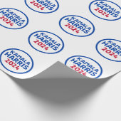 Kamala Harris voor President 2024 Cadeaupapier (Hoek)