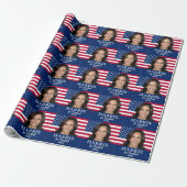Kamala Harris voor President 2024 Cadeaupapier (Uitgerold)