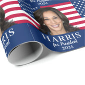 Kamala Harris voor President 2024 Cadeaupapier (Rol Hoek)