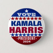 Kamala Harris voor President 2024 Campaign Button (Voorkant)