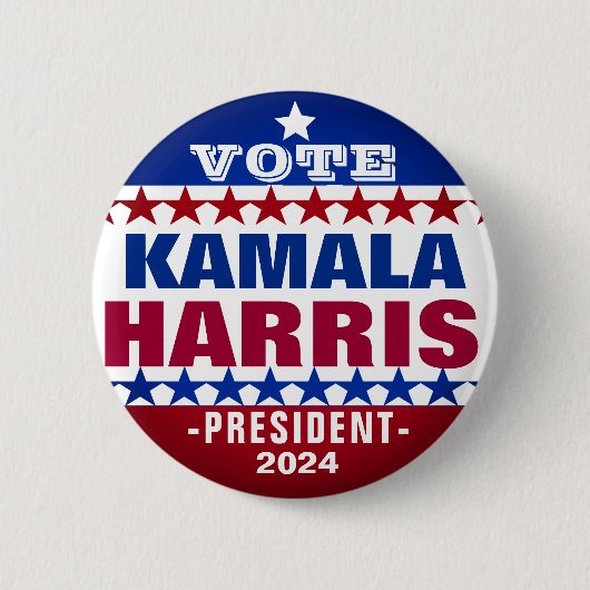 Kamala Harris voor President 2024 Campaign Button (Voorkant)