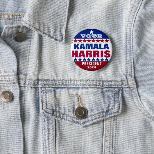 Kamala Harris voor President 2024 Campaign Button (In situ)