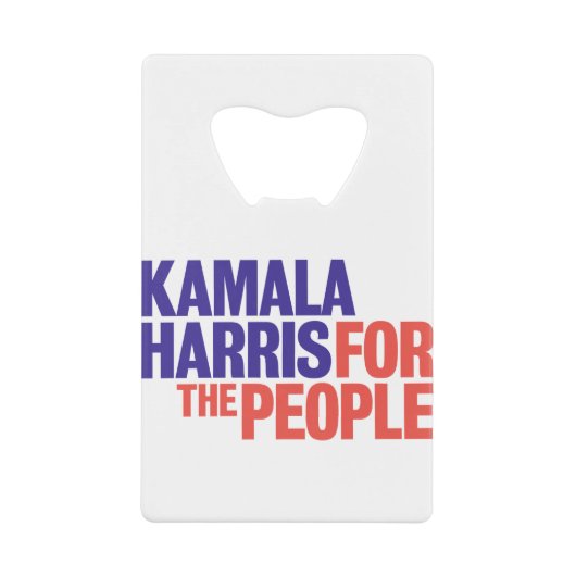 Kamala Harris voor President 2024 Creditkaart Flessenopener (Voorkant)