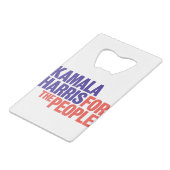 Kamala Harris voor President 2024 Creditkaart Flessenopener (Voorkant Gekanteld)