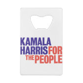 Kamala Harris voor President 2024 Creditkaart Flessenopener (Achterkant)
