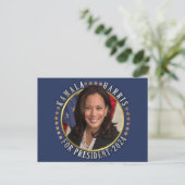 Kamala Harris voor President 2024 Democraat Foto Briefkaart (Staand voorkant)