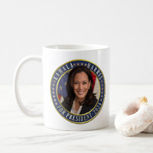 Kamala Harris voor President 2024 Democraat Foto Koffiemok