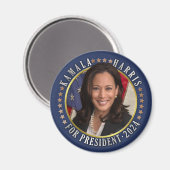 Kamala Harris voor President 2024 Democraat Foto Magneet (Voorkant / Achterkant)