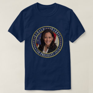 Kamala Harris voor President 2024 Democraat Foto T-shirt