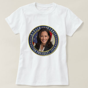 Kamala Harris voor President 2024 Democraat Foto T-shirt