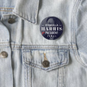Kamala Harris voor President 2024 Foto Button Pin (In situ)