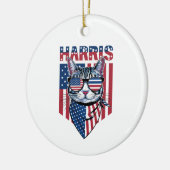 Kamala Harris voor President 2024 Funny Cat Keramisch Ornament (Links)