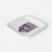 Kamala Harris voor President 2024 Funny Cat Papieren Bordje (Gebogen)