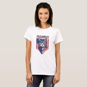 Kamala Harris voor President 2024 Funny Cat T-shirt (Voorkant volledig)
