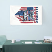 Kamala Harris voor President 2024 Grappige Kat  Spandoek (Beurs)