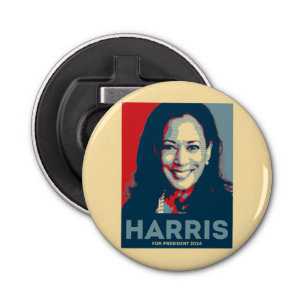 Kamala Harris voor President 2024 - Hoop Button Flesopener