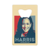 Kamala Harris voor President 2024 - Hoop Creditkaart Flessenopener (Voorkant)