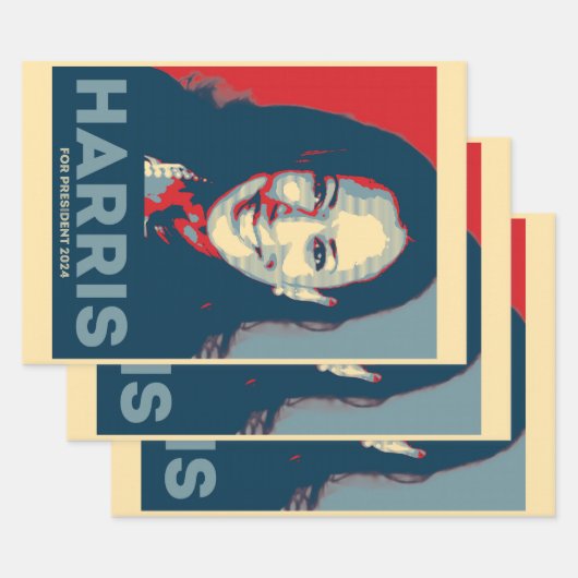 Kamala Harris voor President 2024 - Hoop Inpakpapier Vel (Set)