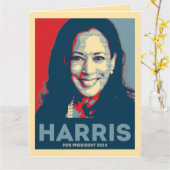 Kamala Harris voor President 2024 - Hoop Kaart (Gele Bloem)