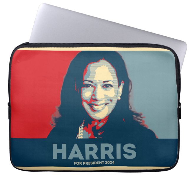 Kamala Harris voor President 2024 - Hoop Laptop Sleeve (Voorkant)