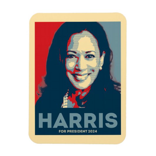 Kamala Harris voor President 2024 - Hoop Magneet (Verticaal)