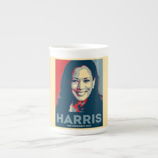 Kamala Harris voor President 2024 - Hoop Porselein Kop (Voorkant)