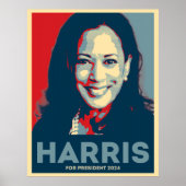 Kamala Harris voor President 2024 - Hoop Poster (Voorkant)