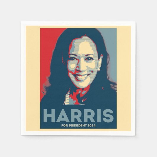 Kamala Harris voor President 2024 - Hoop Servet (Voorkant)
