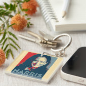 Kamala Harris voor President 2024 - Hoop Sleutelhanger (Voorkant Rechts)