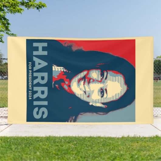 Kamala Harris voor President 2024 - Hoop Spandoek (Buitenkant)