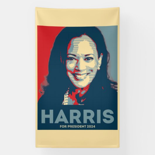 Kamala Harris voor President 2024 - Hoop Spandoek (Verticaal)