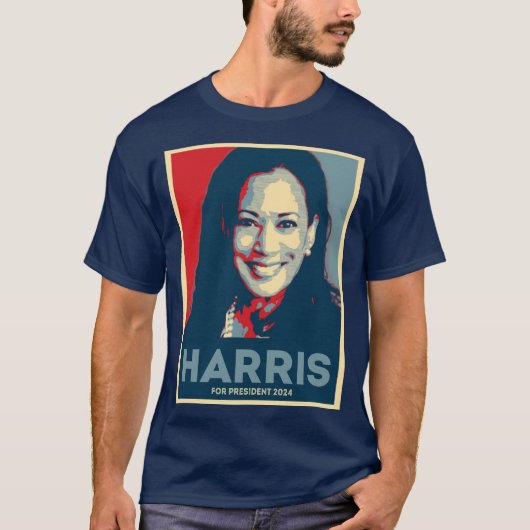 Kamala Harris voor President 2024 - Hoop T-shirt (Voorkant)