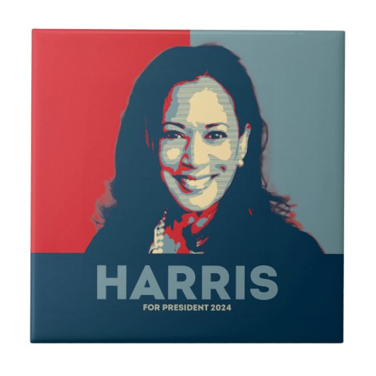 Kamala Harris voor President 2024 - Hoop Tegeltje (Voorkant)
