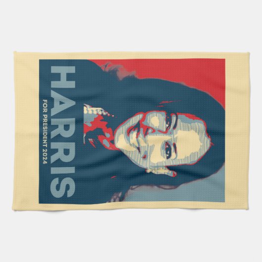 Kamala Harris voor President 2024 - Hoop Theedoek (Horizontaal)