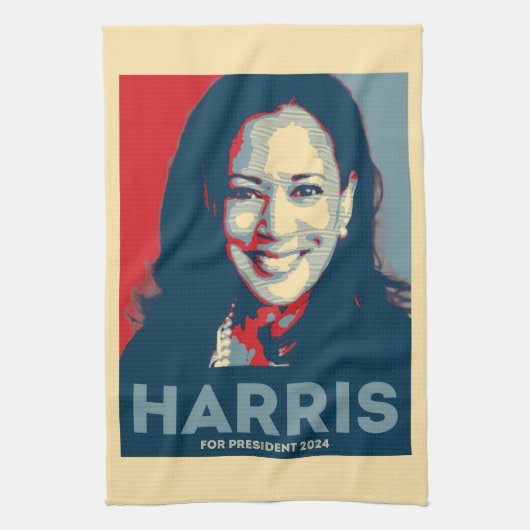 Kamala Harris voor President 2024 - Hoop Theedoek (Verticaal)