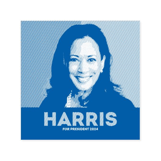 Kamala Harris voor President 2024 - Hoop Zelfinktende Stempel (Design)