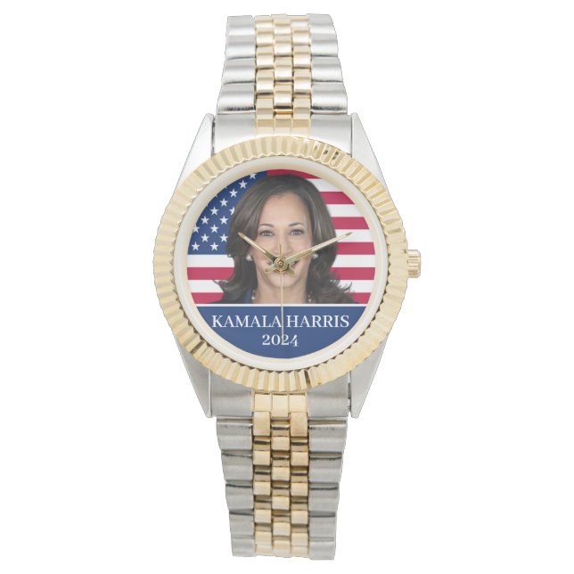 Kamala Harris voor President 2024 Horloge (Voorkant)