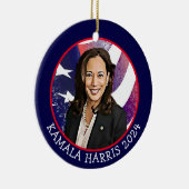 Kamala Harris voor President 2024 Keramisch Ornament (Rechts)