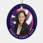 Kamala Harris voor President 2024 Keramisch Ornament (Links)