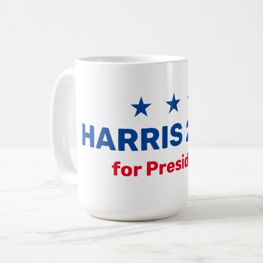 Kamala Harris voor President 2024 Koffiemok (Voorkant links)