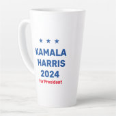 Kamala Harris voor President 2024 Latte Mok (Linkerhoek)
