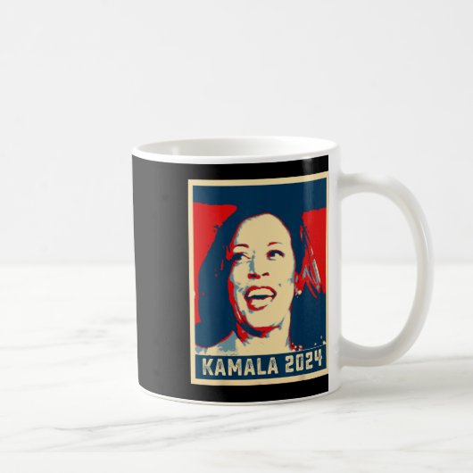 Kamala Harris voor President 2024 Madam Vice Presi Koffiemok (Rechts)