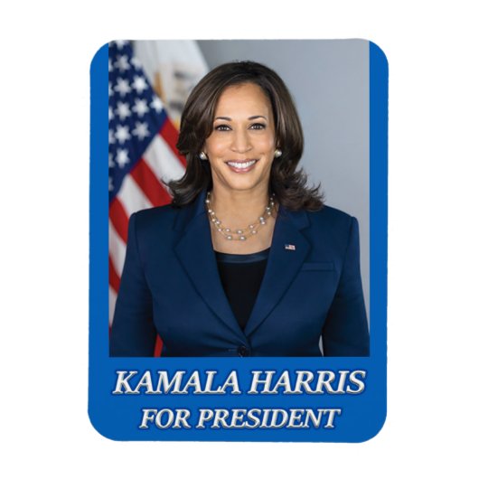KAMALA HARRIS VOOR PRESIDENT 2024 MAGNEET (Verticaal)