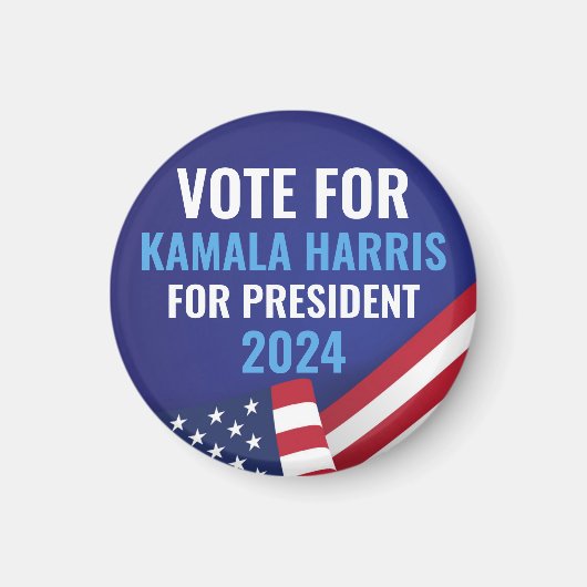 Kamala Harris voor President 2024 Magneet (Voorkant)
