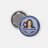 Kamala Harris voor President 2024 Magneet (Voorkant / Achterkant)
