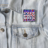 Kamala Harris voor President 2024 Presidentieel Vierkante Button 5,1 Cm (In situ)